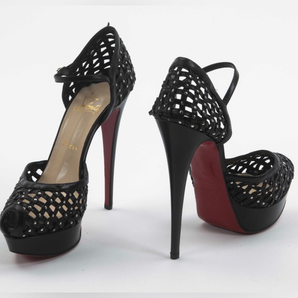 Christian Louboutin 40 platform leather heels